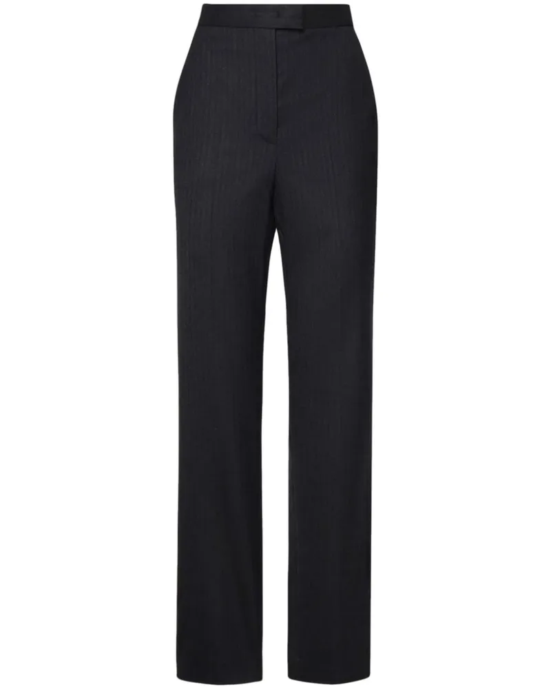Fendi Gestrickte Straight-Leg-Hose - Schwarz Schwarz