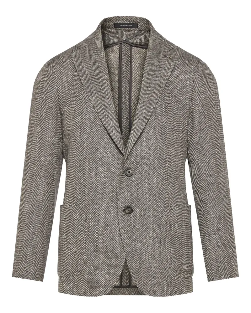 Tagliatore Jacke mit Fischgrätenmuster - Grau Grau