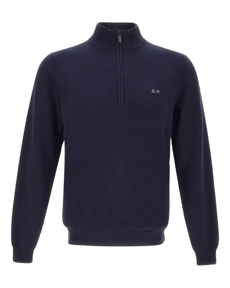 Sun68 Pullover mit Reißverschluss - Blau Blau
