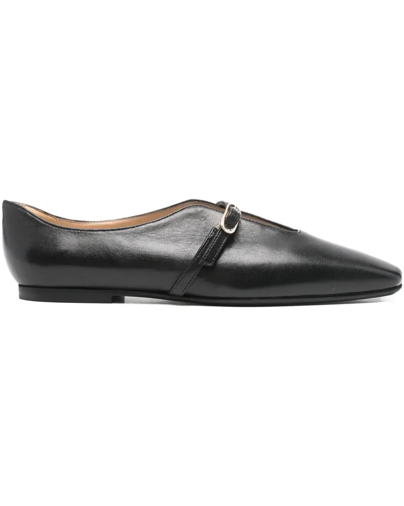 Fabio Rusconi buckle strap ballet flats - Schwarz Schwarz