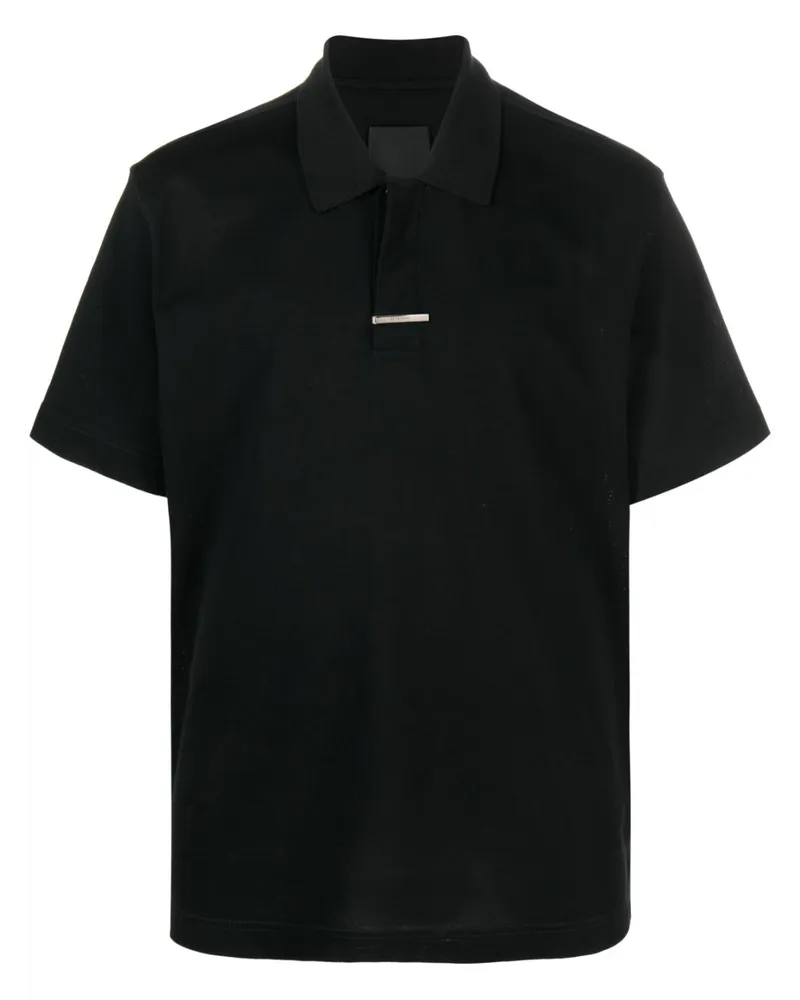 Givenchy Poloshirt mit Logo-Schild - Schwarz Schwarz