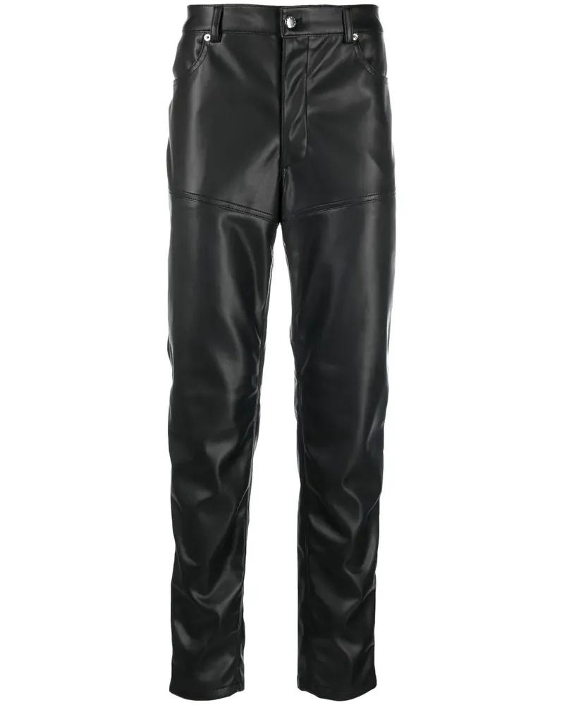 Eckhaus Latta Beschichtete Slim-Fit-Hose - Schwarz Schwarz