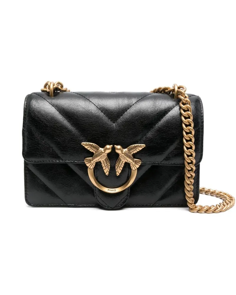 Pinko Mini Love Umhängetasche - Schwarz Schwarz