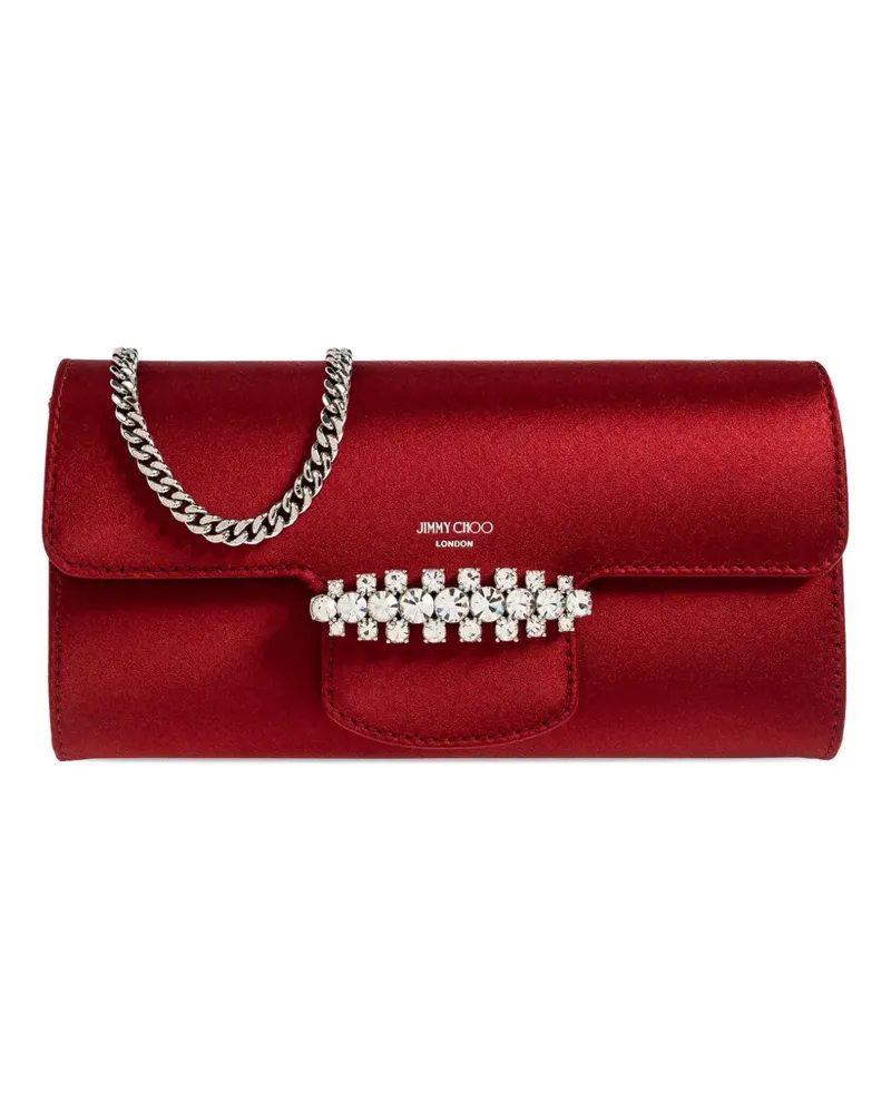 Jimmy Choo crystal chain wallet - Rot Rot
