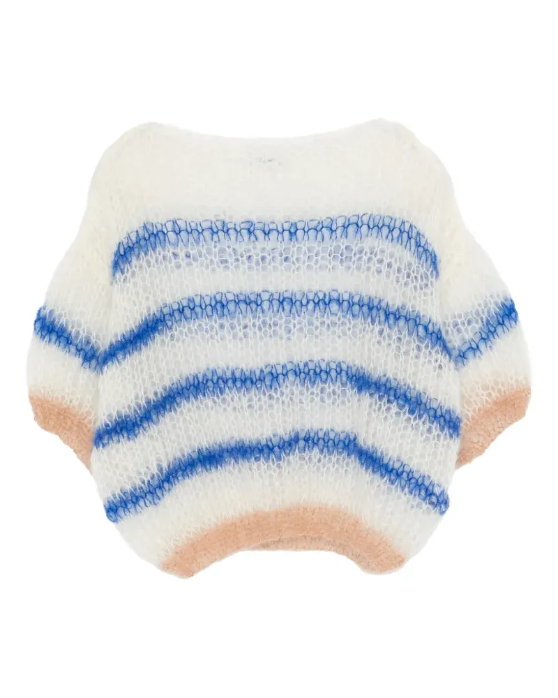 MAIAMI Kurzärmeliger Pullover - Weiß Weiß