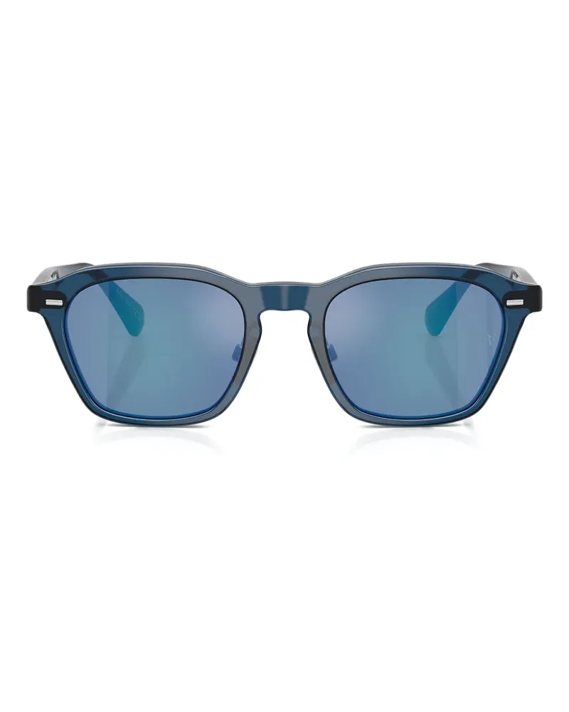 Oliver Peoples Eckige Sonnenbrille aus Acetat - Blau Blau