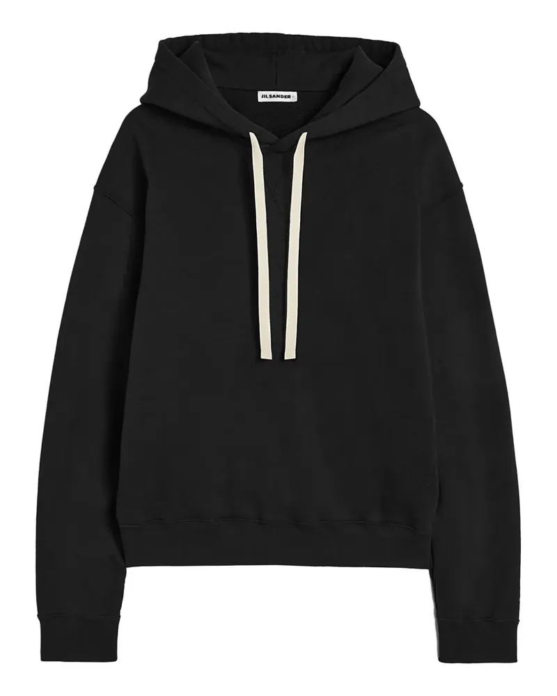 Jil Sander Hoodie aus Baumwolle - Schwarz Schwarz