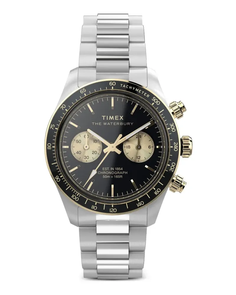 Timex Waterbury Heritage Chronograph 39mm watch - Schwarz Schwarz