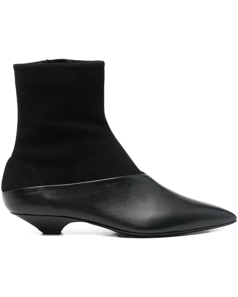 Sergio Rossi Stiefel mit spitzer Kappe 30mm - Schwarz Schwarz