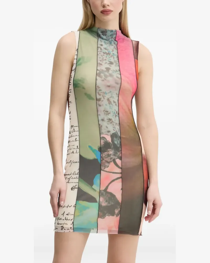 Desigual panelled mini dress - Grün Grün