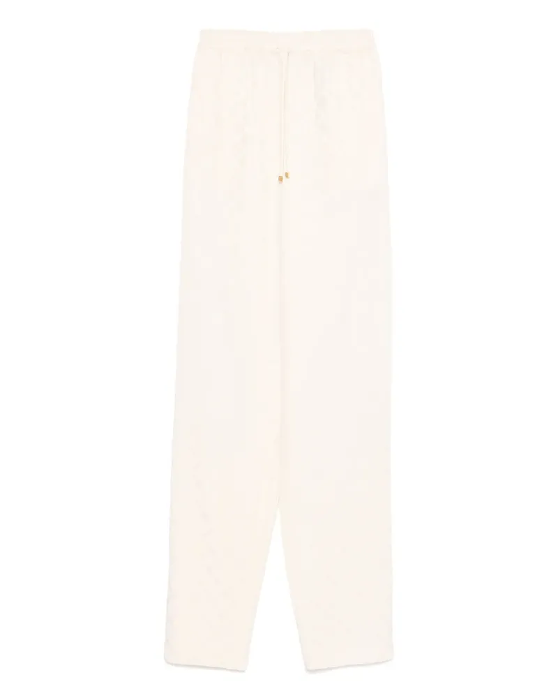Elisabetta Franchi Satinhose aus Diamant-Jacquard - Nude Nude