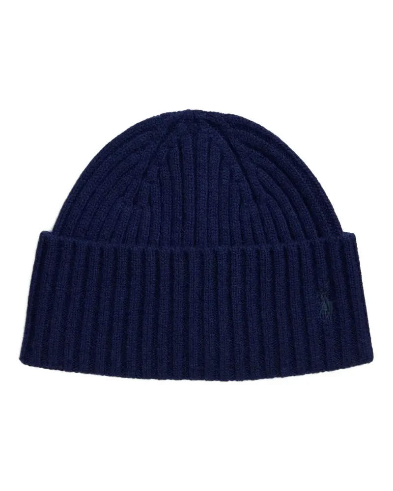 Ralph Lauren wool ribbed cuff beanie - Blau Blau