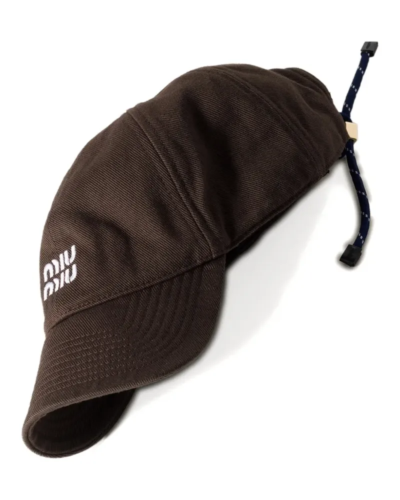 Miu Miu Baseballkappe aus Denim - Braun Braun