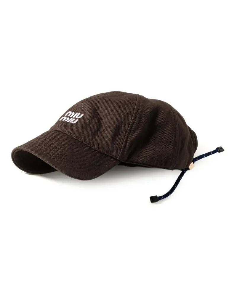 Miu Miu Baseballkappe aus Denim - Braun Braun