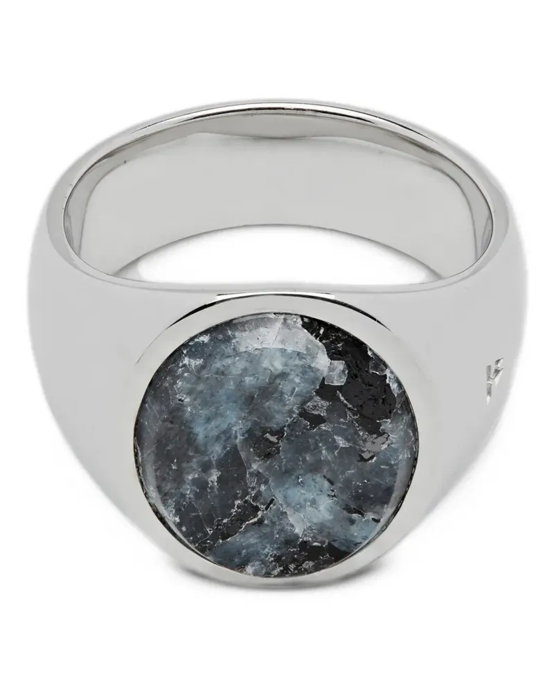 Tom Wood Ovale Larvikite Ringe - Silber Silber