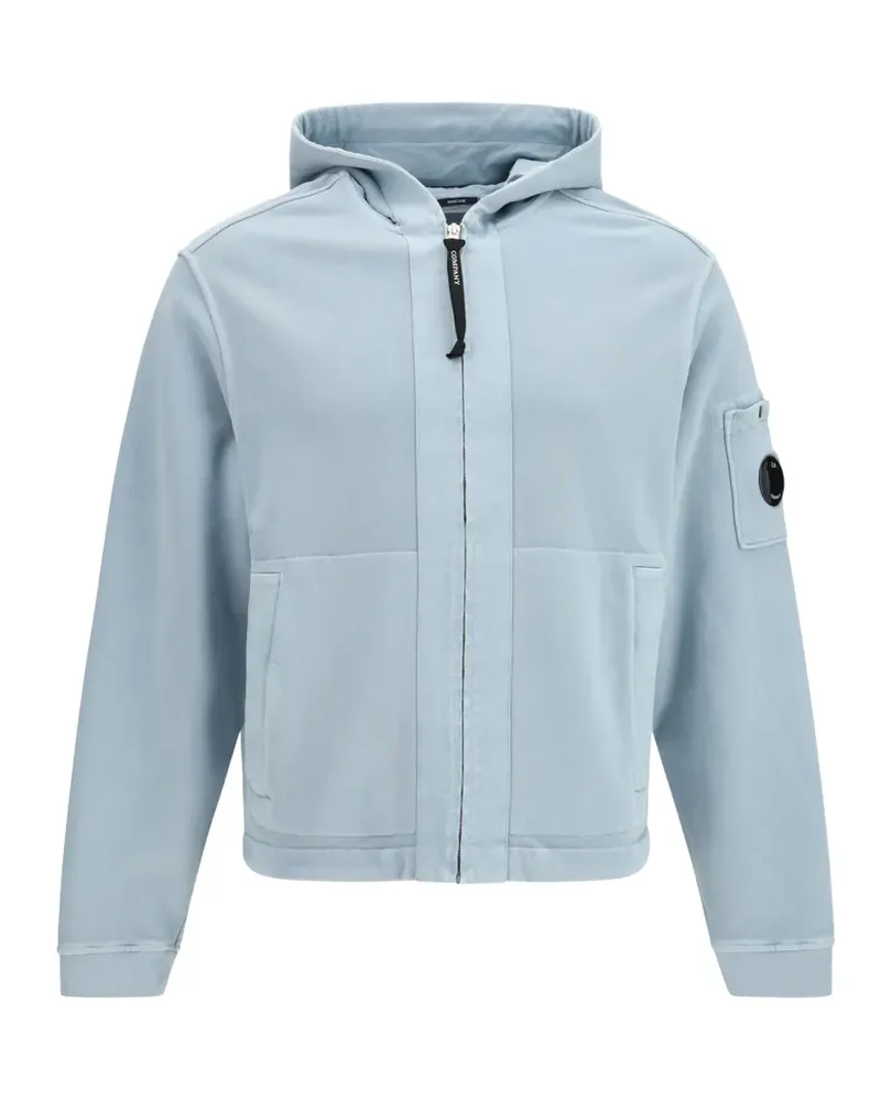 C.P. Company logo-detail hoodie - Blau Blau