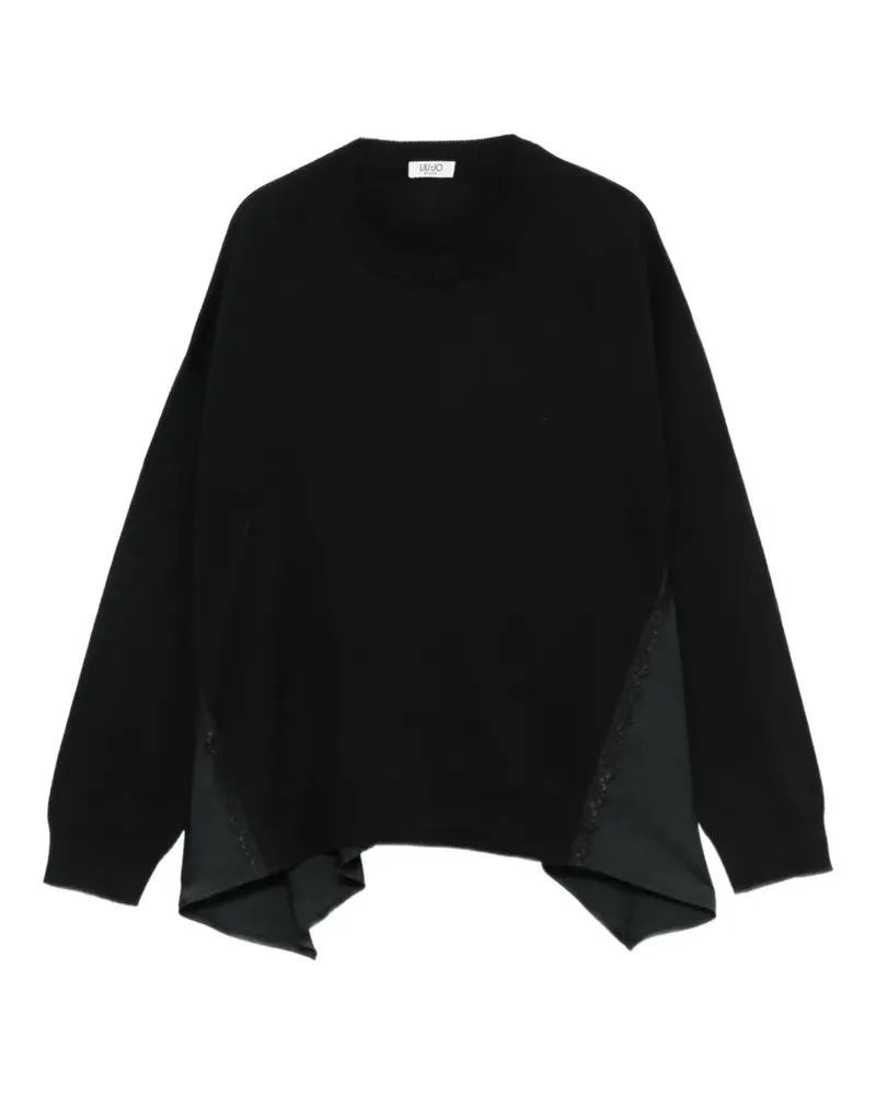 Liu Jo Pullover mit Spitzenbesatz - Schwarz Schwarz