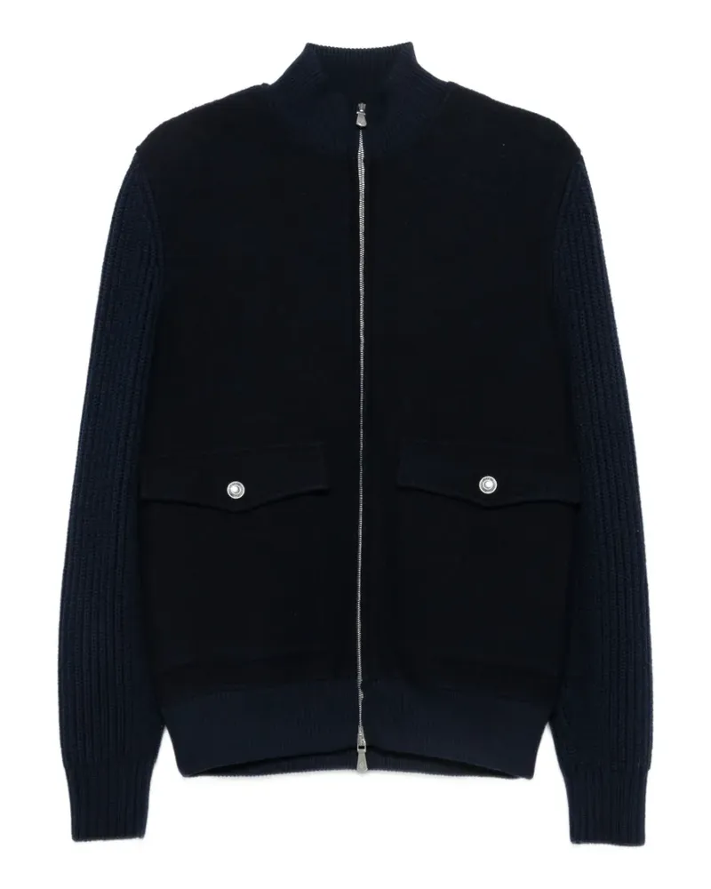 Eleventy Gerippter Cardigan - Blau Blau