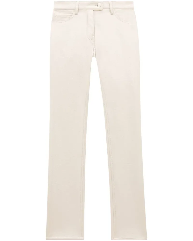 Courrèges Straight-Leg-Hose aus Vinyl - Nude Nude