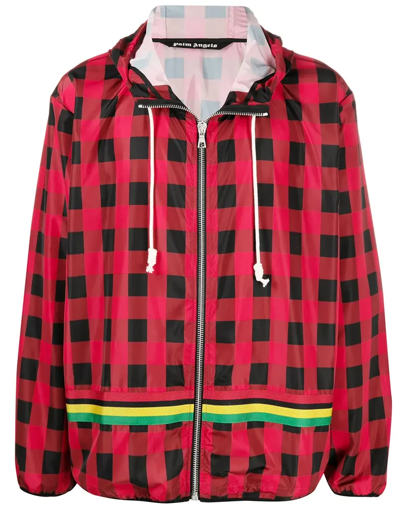 Palm Angels Karierte Kapuzenjacke - Rot Rot