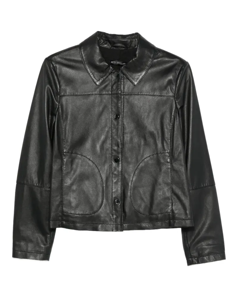 Betty Barclay leather jacket - Schwarz Schwarz
