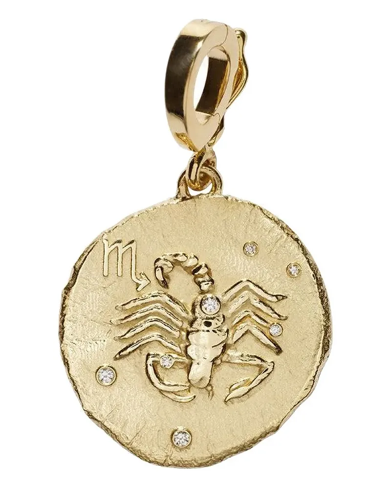 AZLEE 18kt Of The Stars Scorpio Gelbgoldhalskette mit Anhänger Gold