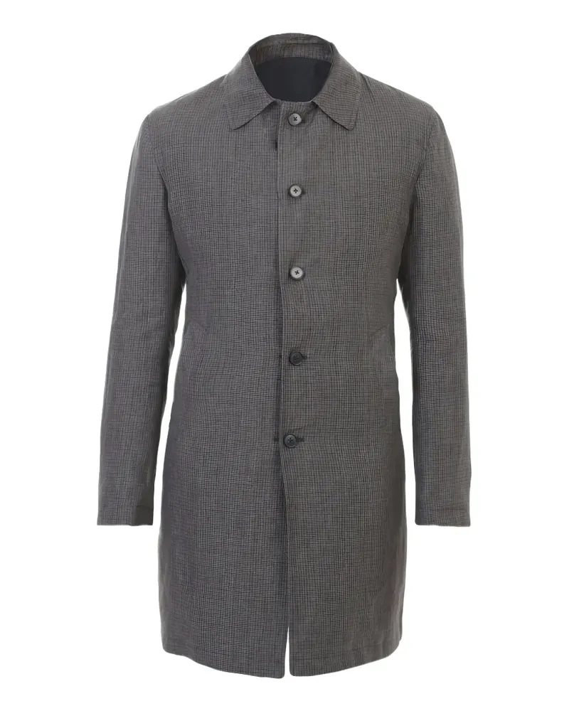 LARDINI Einreihiger Mantel mit Karomuster - Braun Braun