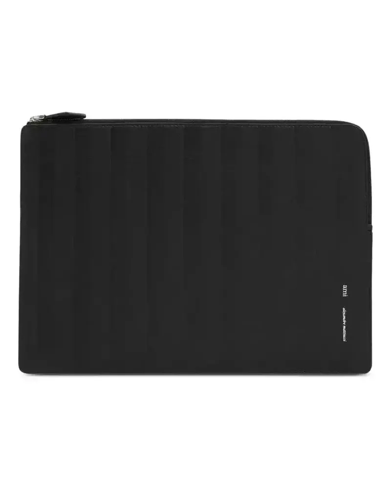 AMI Paris Mittelgroße Dokumentenmappe - Schwarz Schwarz