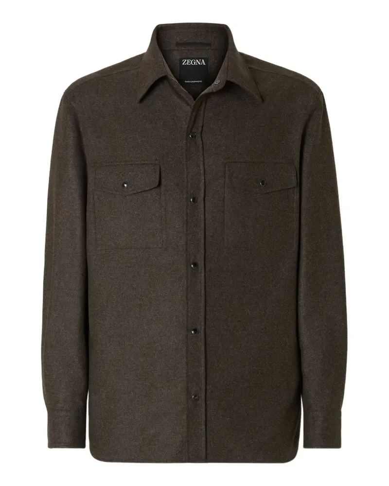 Ermenegildo Zegna Oasi Hemdjacke aus Kaschmir - Braun Braun