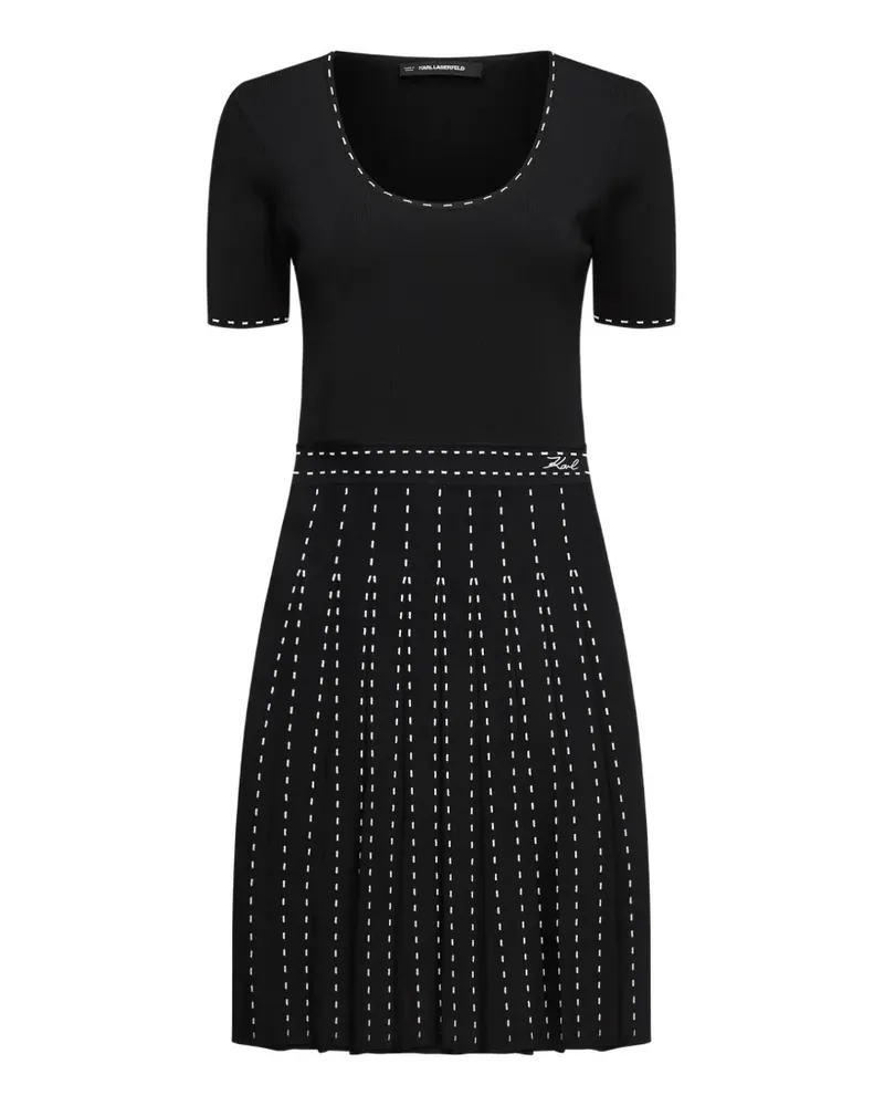 Karl Lagerfeld Minikleid mit Kontrastnähten - Schwarz Schwarz