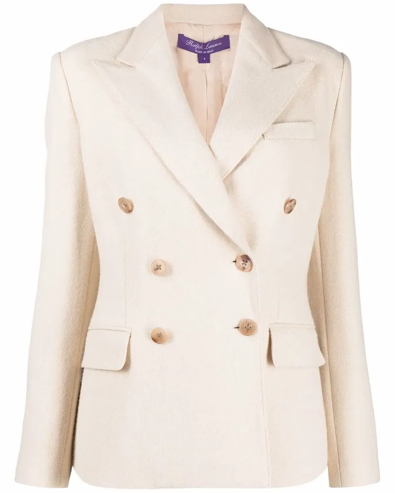 Ralph Lauren Doppelreihiger Blazer - Nude Nude