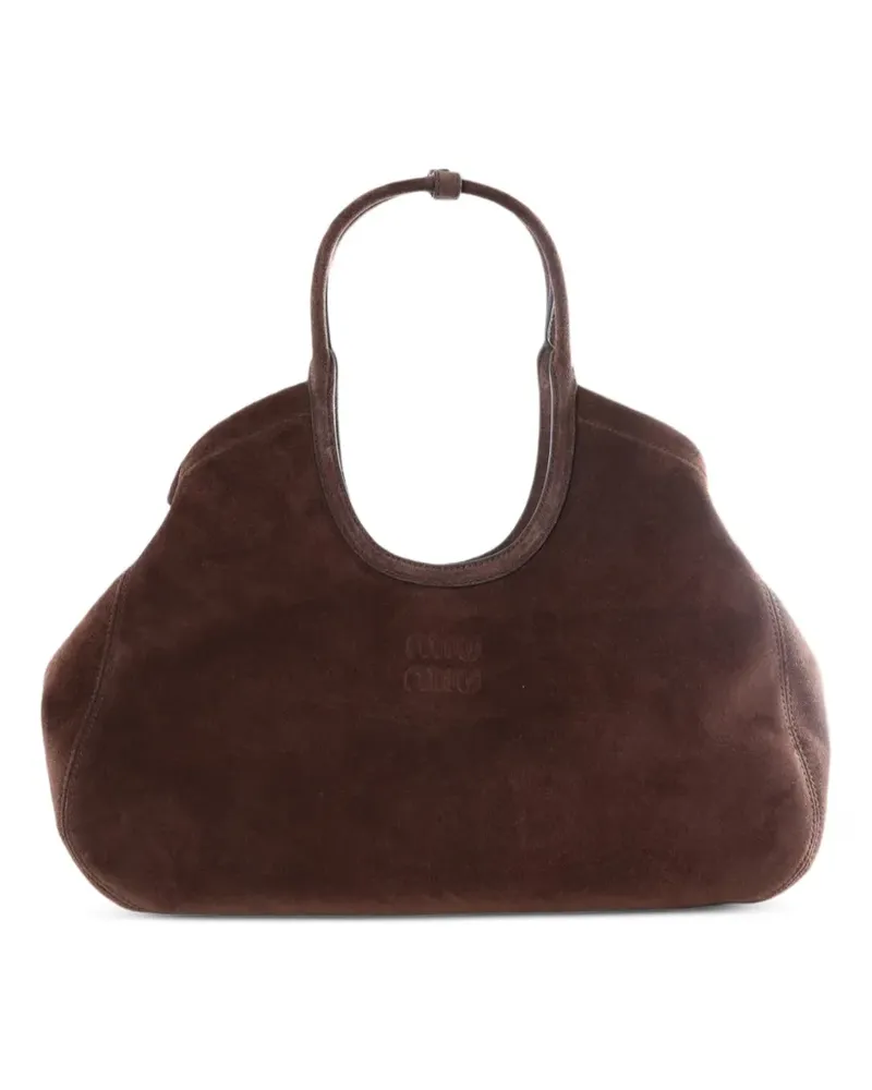 Miu Miu Ivy Tote Bag aus Wildleder - Braun Braun