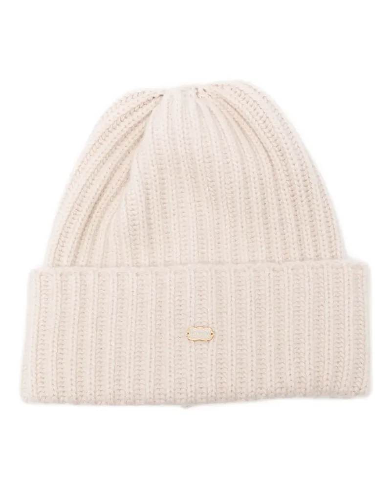 AGNONA Gerippte Beanie - Nude Nude