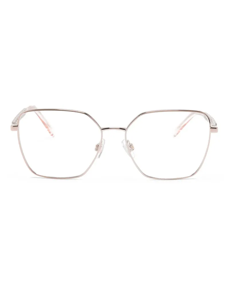 Dolce & Gabbana Geometrische Brille mit Logo - Rosa Rosa