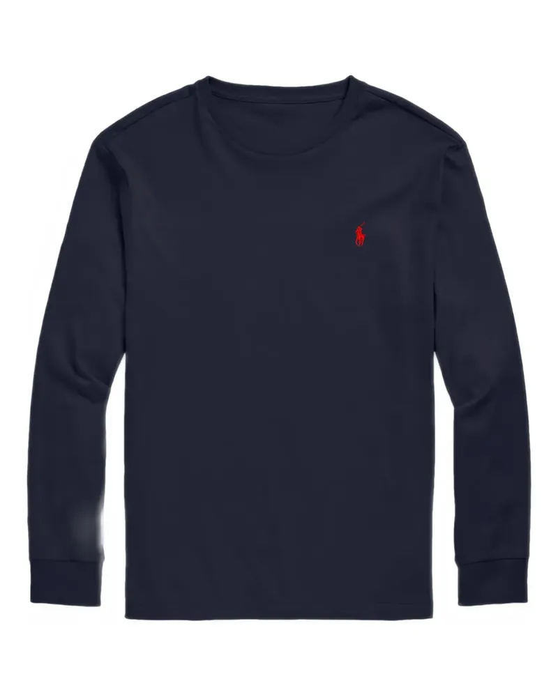 Ralph Lauren Langarmshirt mit Logo-Stickerei - Blau Blau