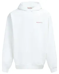 Marni Hoodie mit Logo-Print Weiß