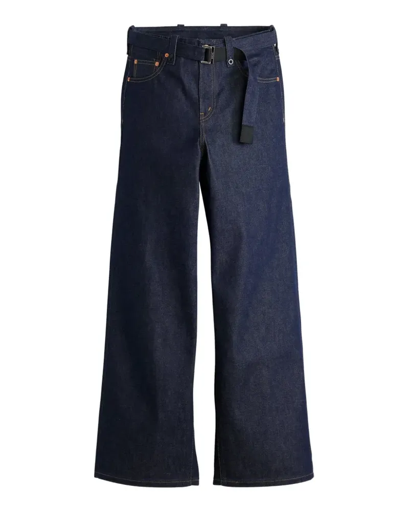 Sacai x Levi's Wide-Leg-Jeans mit Gürtel - Blau Blau