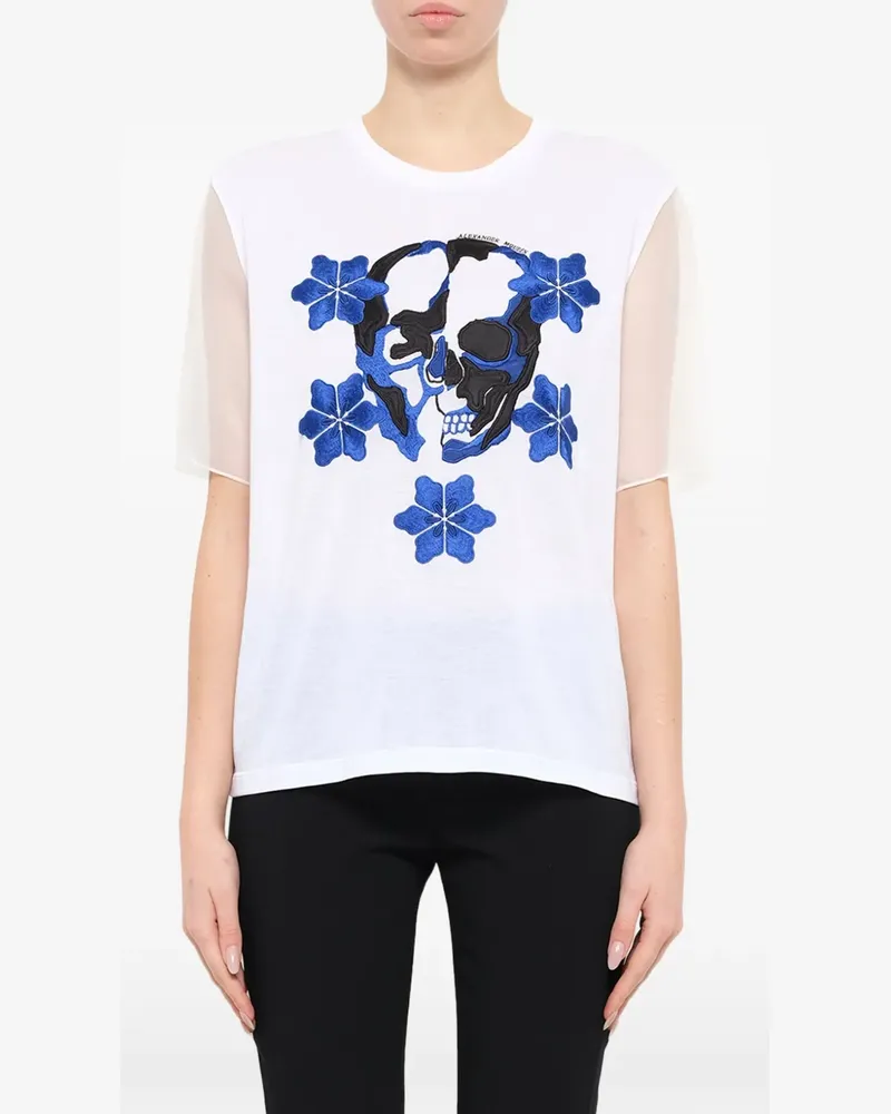 Alexander McQueen T-Shirt mit Totenkopf-Print - Weiß Weiß