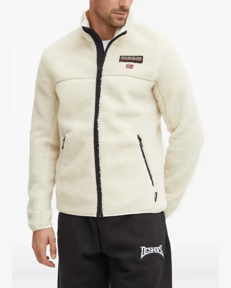 Napapijri Tynik Fleece-Sweatshirt mit Logo-Patch - Nude Nude