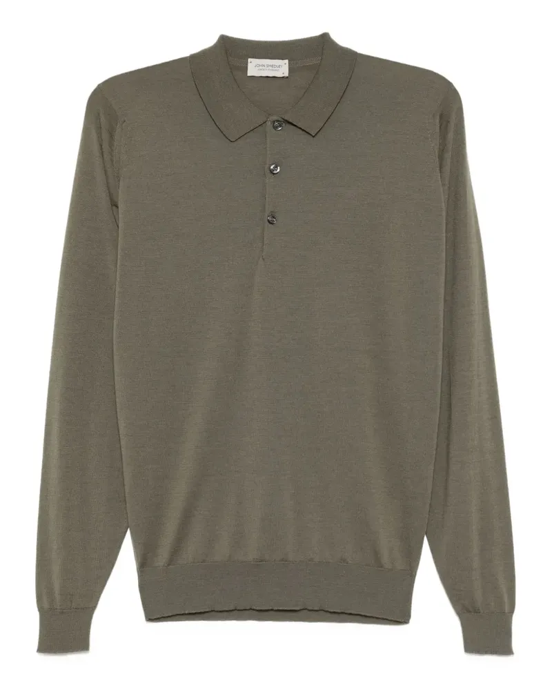 John Smedley Gestricktes Poloshirt - Grün Grün