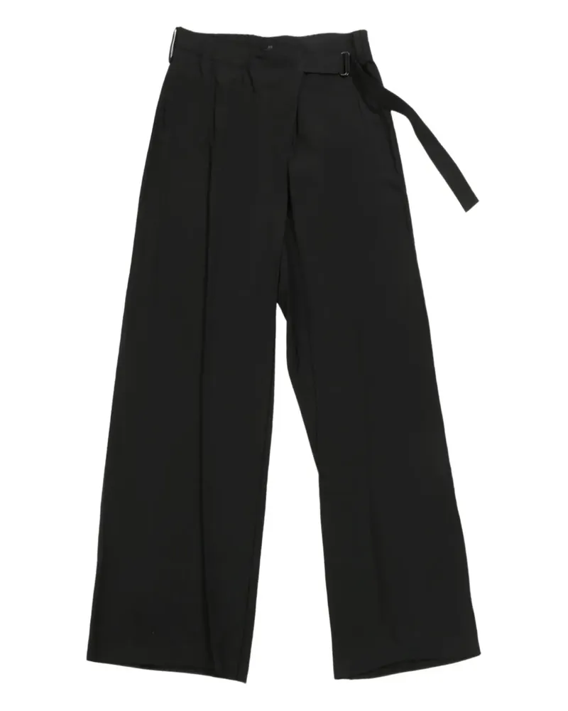 Yohji Yamamoto wrap-design trousers - Schwarz Schwarz