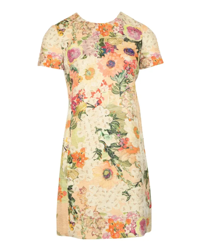 Tory Burch floral-print mini dress - Nude Nude