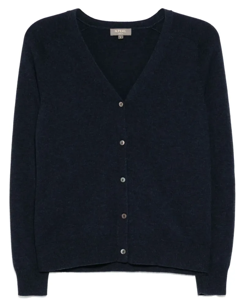 N.Peal Lara Cardigan mit V-Ausschnitt - Blau Blau
