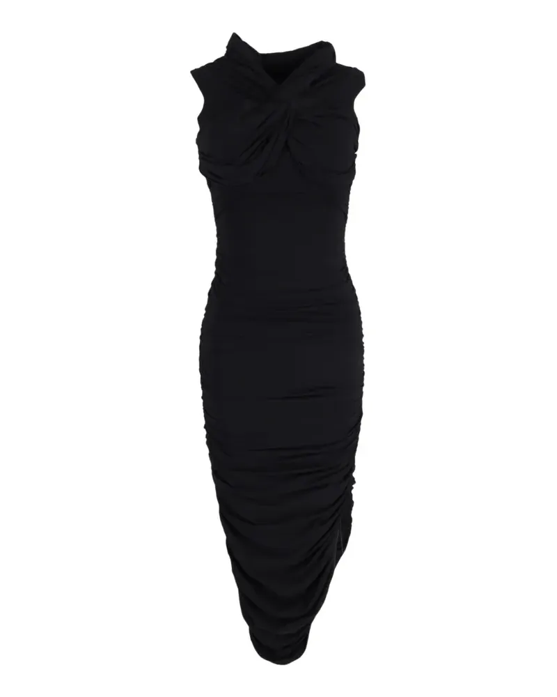 KHAITE side-split midi dress - Schwarz Schwarz
