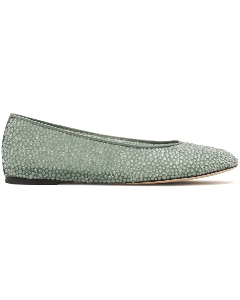 Lanvin Ballerinas mit Strass - Grün Grün