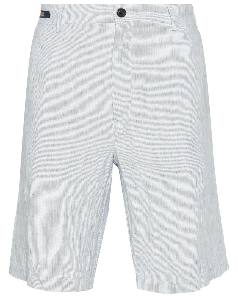 Paul & Shark Gestreifte Shorts aus Leinen - Blau Blau