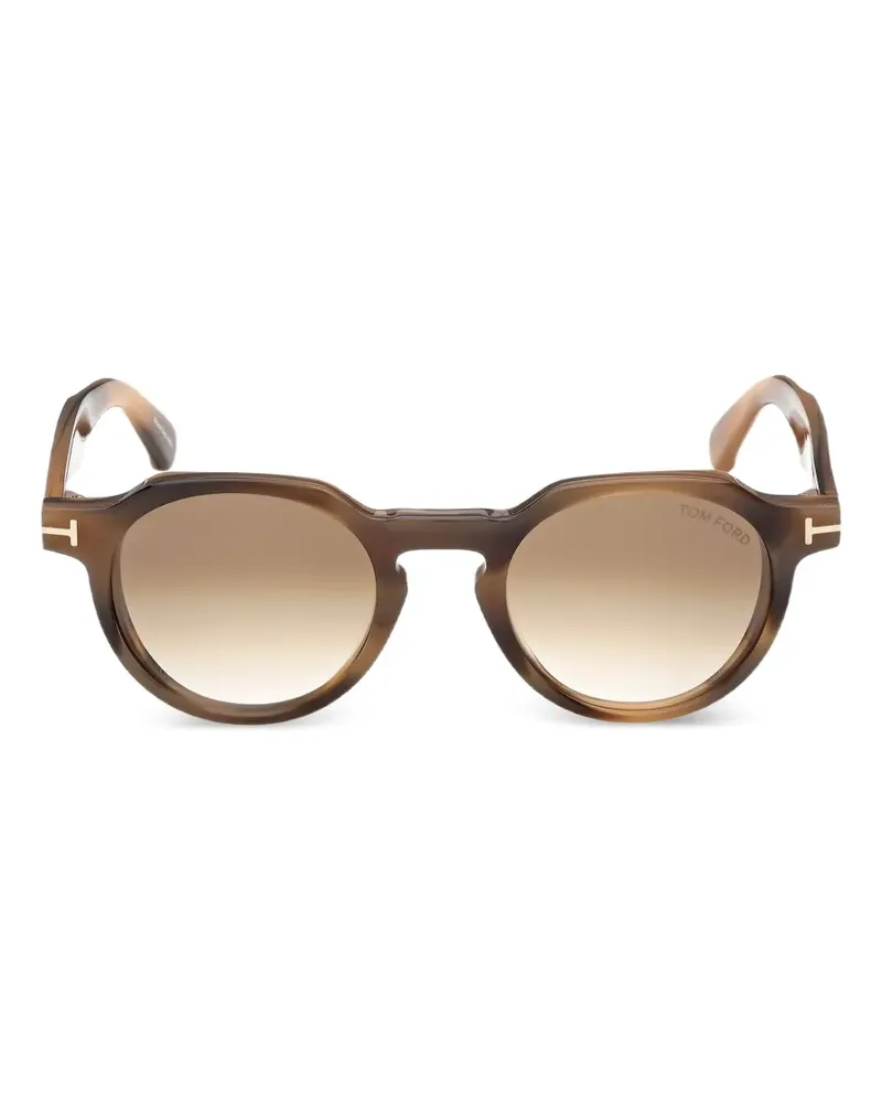 Tom Ford tortoiseshell-effect round-frame sunglasses - Braun Braun