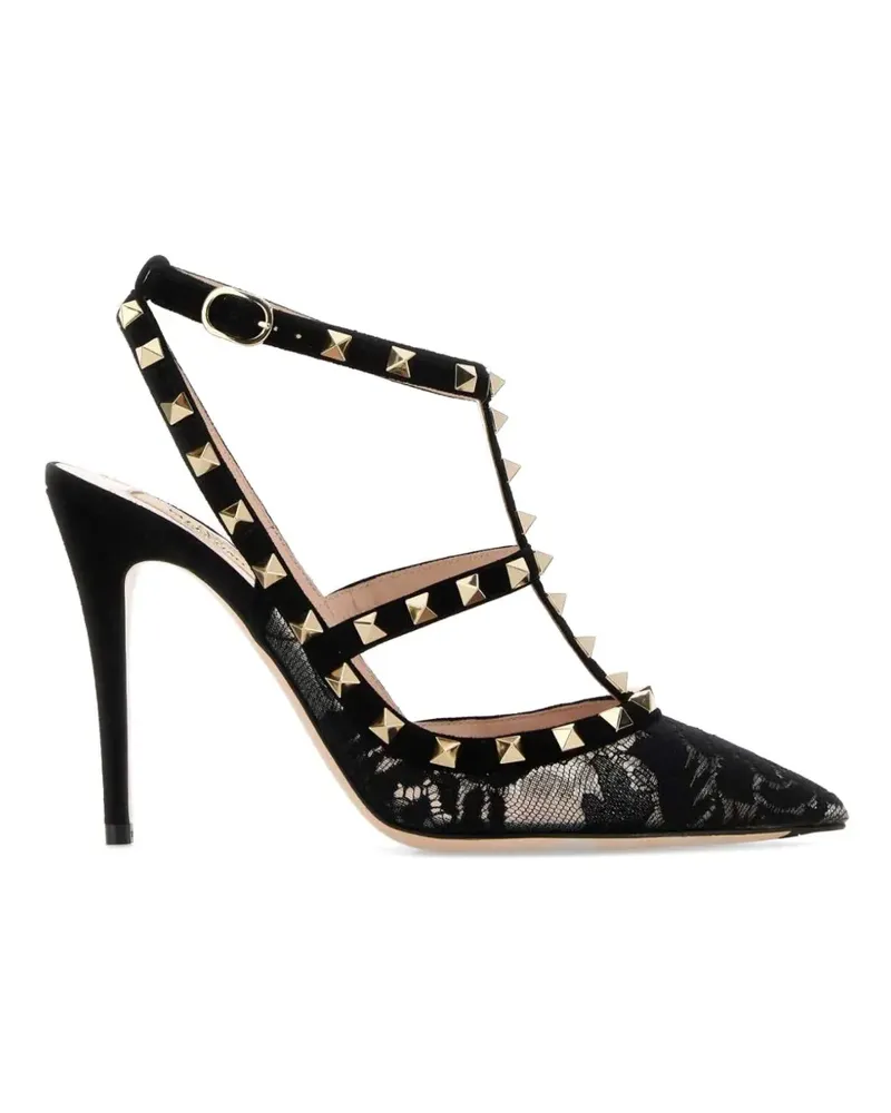 Valentino Garavani Rockstud Court Pumps mit Spitze - Schwarz Schwarz