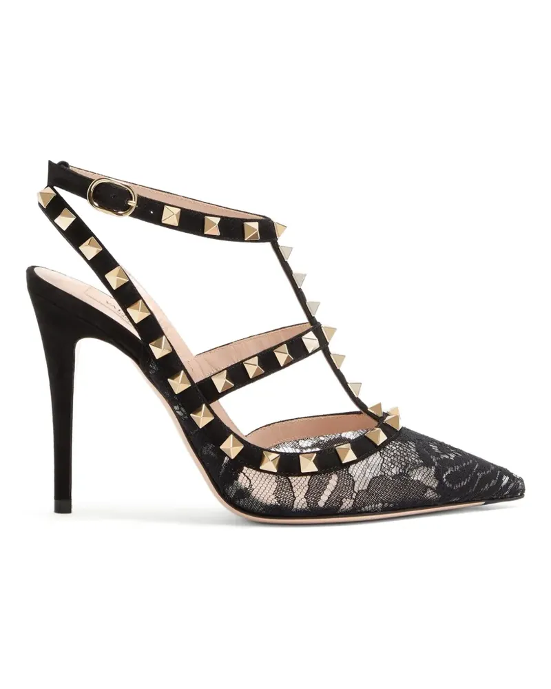 Valentino Garavani Rockstud Court Pumps mit Spitze - Schwarz Schwarz