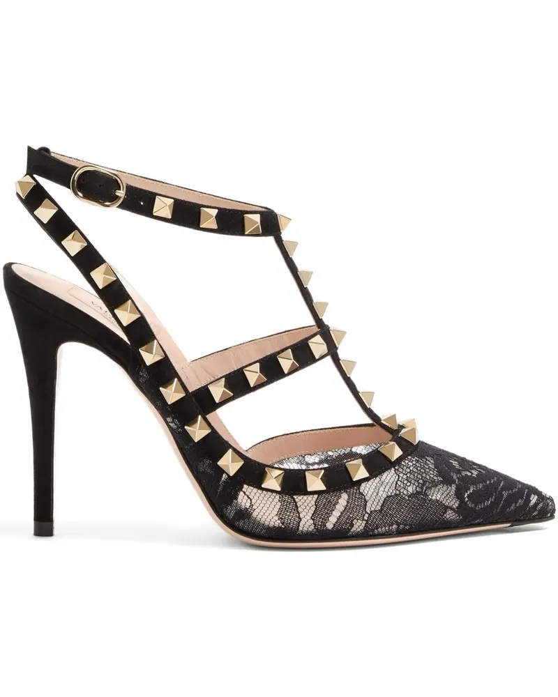 Valentino Garavani 100mm Rockstud lace pumps - Schwarz Schwarz
